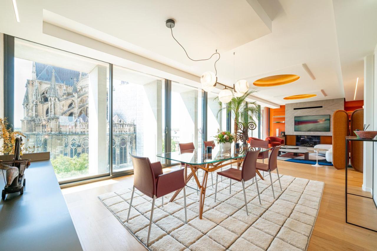 Les Suites 7 Anges - Parking, Vue Cathedrale & Centre Historique Reims Eksteriør bilde